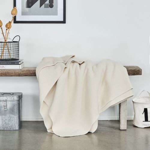 2er Set Ibena Baumwolldecke Uni - Malaga