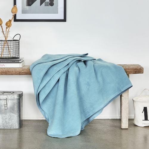 2er Set Ibena Baumwolldecke Uni - Malaga