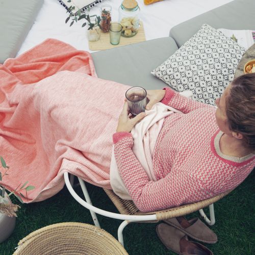 Ibena - Baumwolldecke - Salerno orange