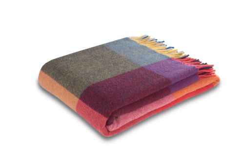 Biederlack Kaschmir-Plaid - Bright Square