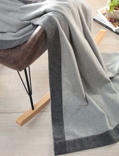 Biederlack Wolldecke - Prado grey