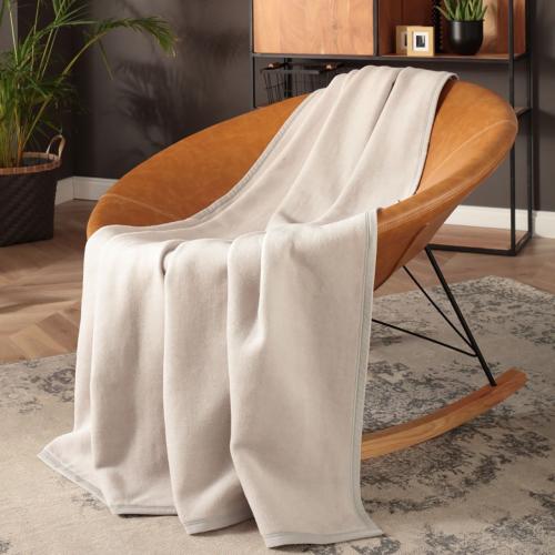 Biederlack Baumwolldecke Uni - 100% Baumwolle