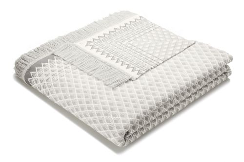 Biederlack Fransendecke - Bright Day silver