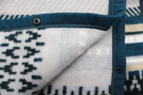 Biederlack Poncho - Ethno Petrol