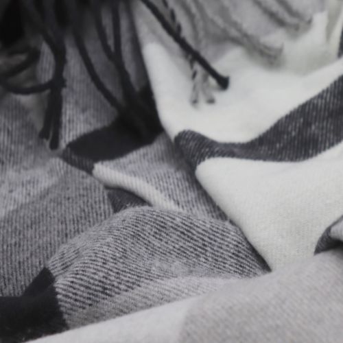 Biederlack Fransenplaid - Harmony grey