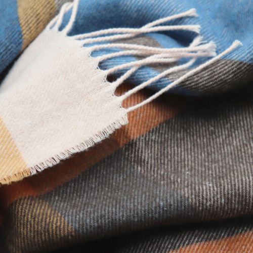 Biederlack Fransenplaid - Harmony brown