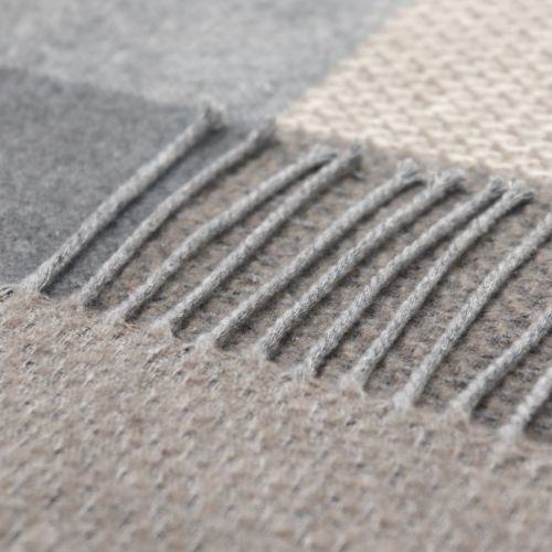 Biederlack Fransenplaid - Desire grey