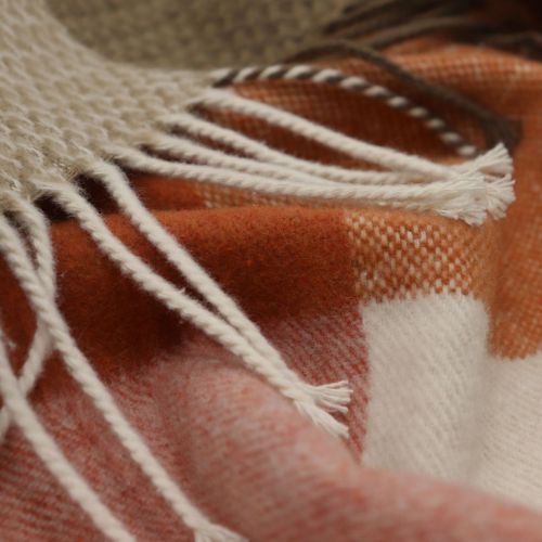 Biederlack Fransenplaid - Desire camel