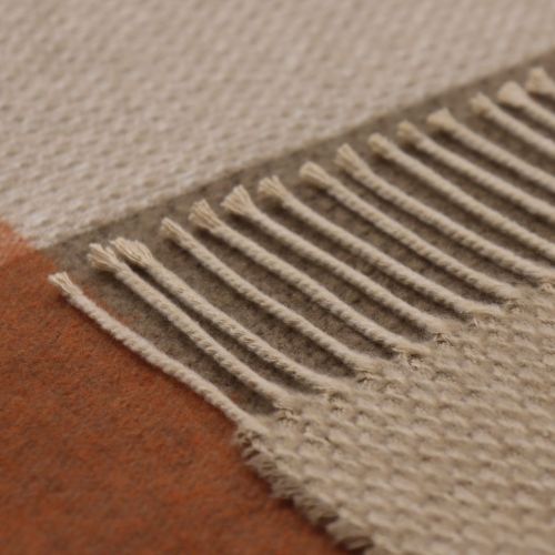 Biederlack Fransenplaid - Desire camel