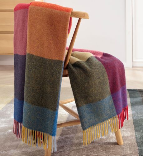 Biederlack Kaschmir-Plaid - Bright Square