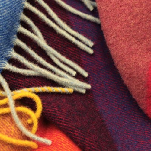 Biederlack Kaschmir-Plaid - Bright Square