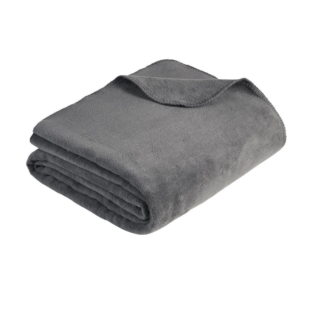 2er Set Ibena Baumwolldecke Uni - Malaga