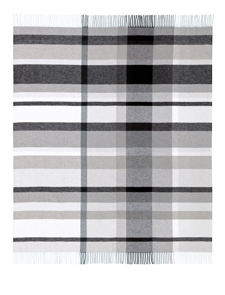 Biederlack Fransenplaid - Harmony grey