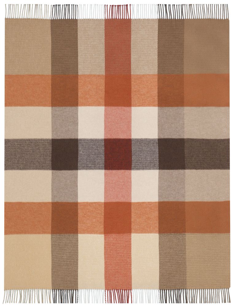 Biederlack Fransenplaid - Desire camel