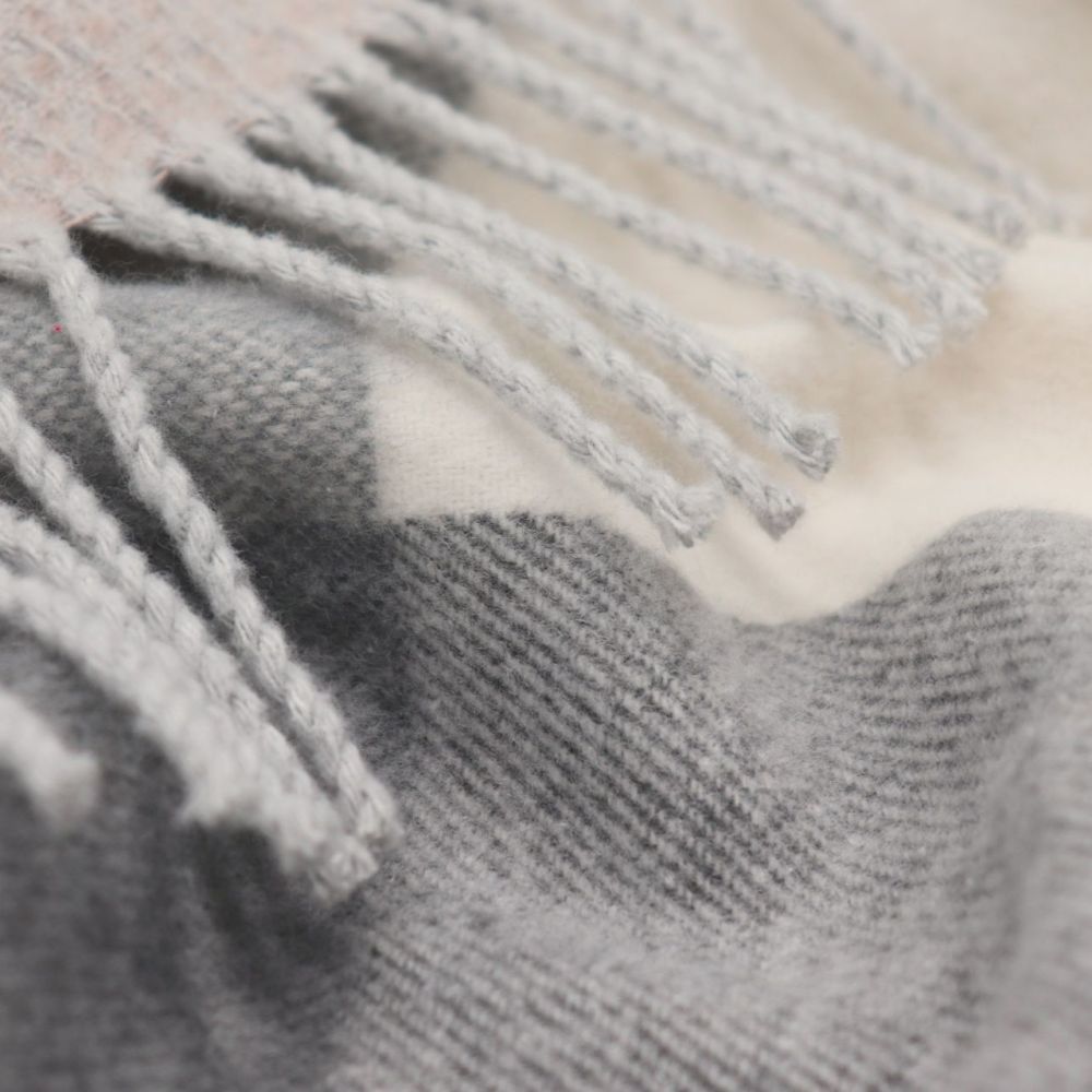 Biederlack Fransenplaid - Desire grey