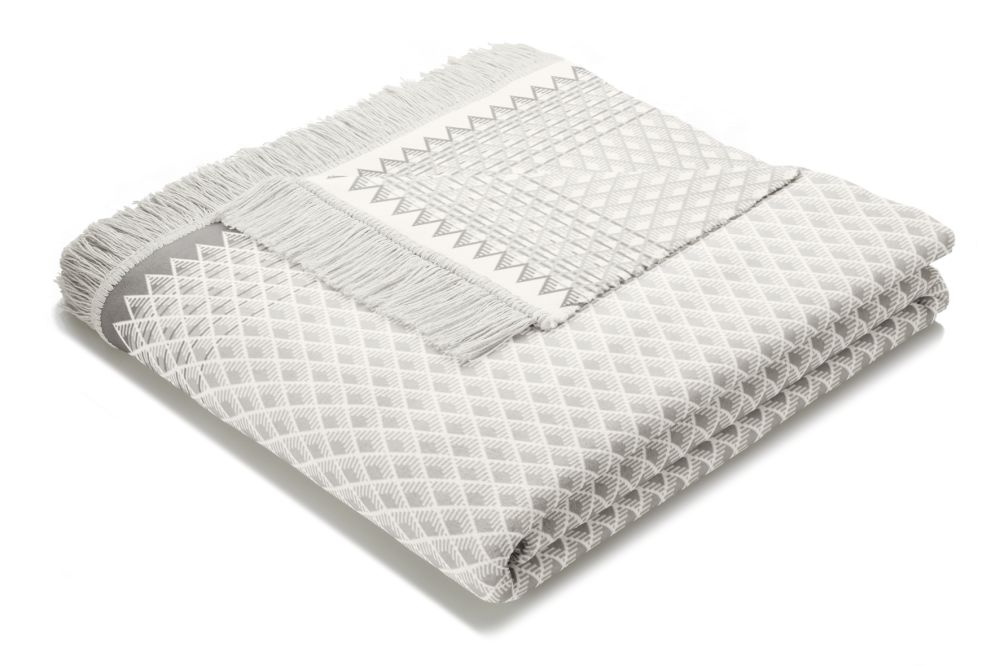 Biederlack Fransendecke - Bright Day silver