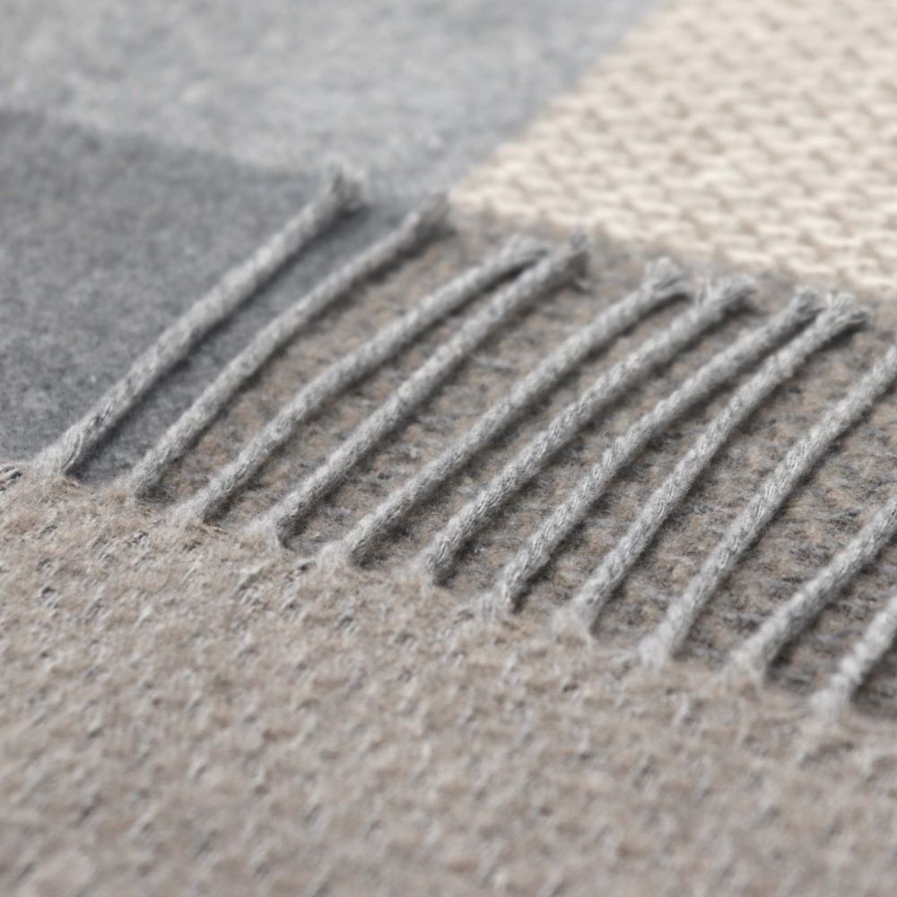 Biederlack Fransenplaid - Desire grey