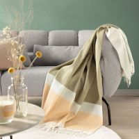 Biederlack plaid - blockstripes olive