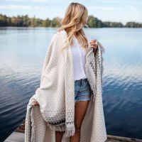 Biederlack blanket - Bright Day Silver